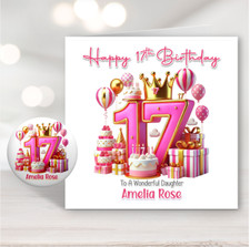 17th Birthday Card Girls