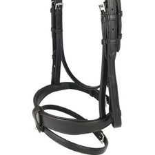 Handcrafted Eco Leather Noseband-Soft Padding & Removable Flash for Show or Jump