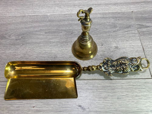 Antique solid brass butlers - ,