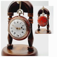 circa 1780 berthoud a paris pair case gold repeater verge fusee pocket watch