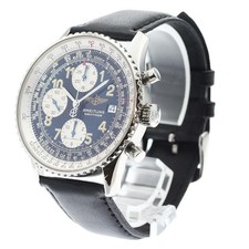 BREITLING OLD NAVITIMER A13022 41mm SS Black/Silver Automatic Chronograph #C414