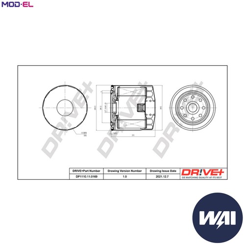 Oil filter dp1110 0169 for - oil,