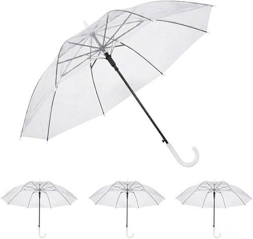Clear dome umbrella pack - clear, 4