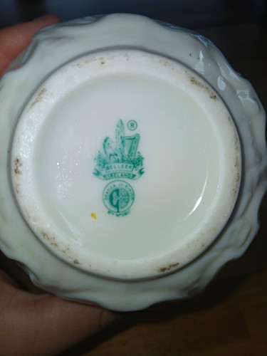 Porcelain swan handle - porcelain, vase