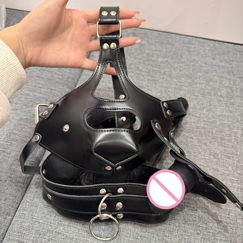 Bondage head hood harness - ,