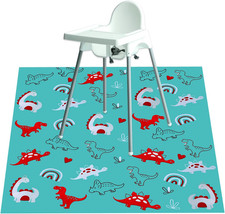 No More Mess Splash Mat for under Highchair - Floor PVC Mat Sheet, Great 