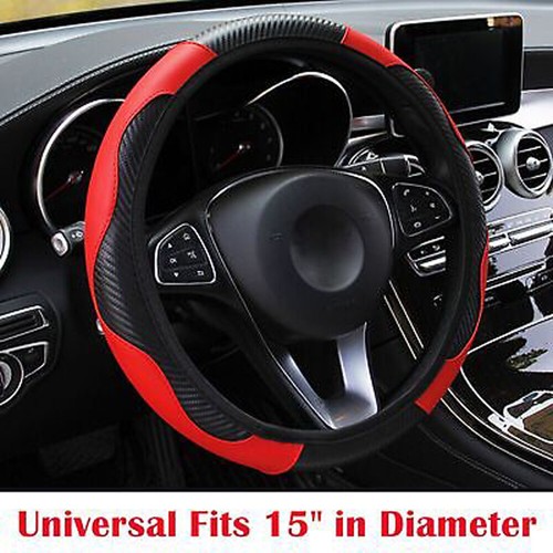 Car steering wheel cover red - cover,
