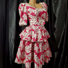 80s Vintage Square Dance Dress