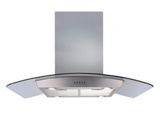 CDA 90cm Extractor Convertible Curved Cooker Hood With Timer - EKPK90SS