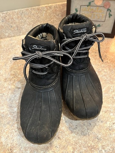 Women black sketchers rain - black,