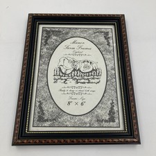 Manor Farm 8x6 Black Wood Frame Inlaid Edge Vintage Look 18x24cm New Old Stock
