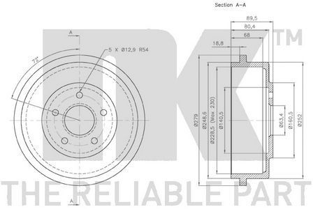 Genuine rear left brake - nk,