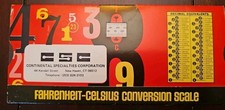 Vintage CONTINENTAL SPECIALTIES CORP Metric Conversion Slide Rule Scale 1971 USA