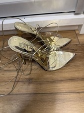 Beautiful Gold & Clear Stiletto Heels - ASOS       Never Worn