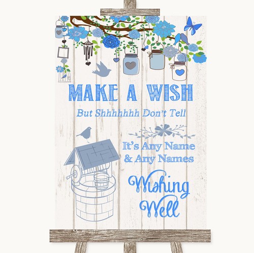 Blue rustic wood - blue, wishing