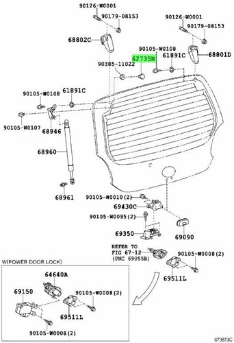 Genuine lexus back door hinge - genuine,