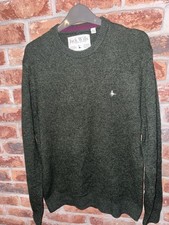 Jack Wills Men's 100% Merino Wool Jumper Size Small, Dark Green