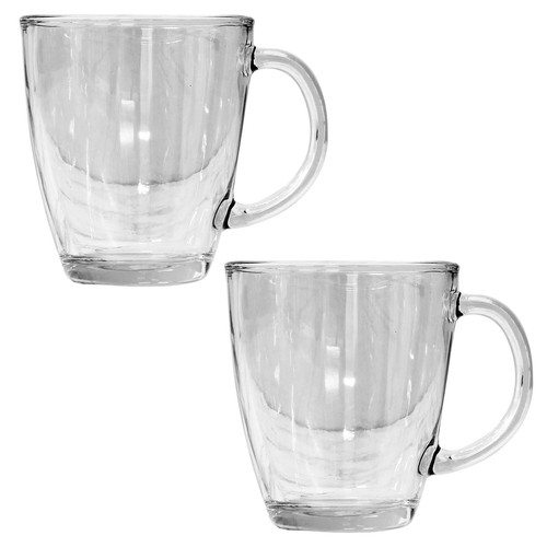 2pcs 12oz clear - 12oz, glass