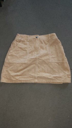 Beige corduroy mini skirt - h&m,
