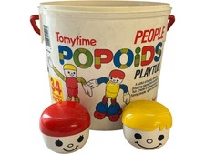 Tomytime Popoids Play Tub 1980s Complete Set with 34 Pieces