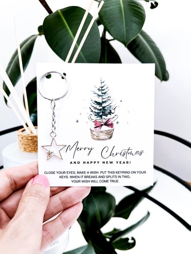 Christmas card with keyring - christmas,