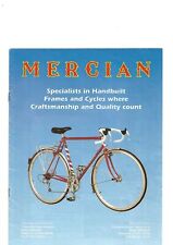 Mercian Bike Frame Catalogue ....  with Price Lists & Campag spec sheet ....1995