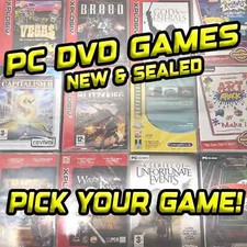 Selection Of New & Sealed PC Games Set 2 DVD Cased Choose Your Game
