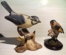 Two vintage garden bird