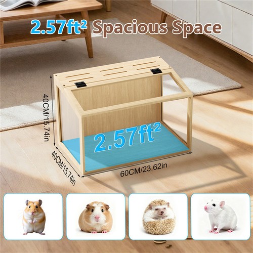 Portable wooden hamster cage - portable,
