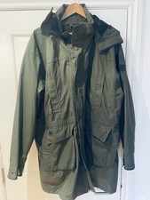 Men’s Ventile Waterproof Green Hooded Raincoat Jacket XXL Shooting Jacket Keela