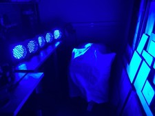 LED DMX PAR CANS x6 GEL FRAMES BLACK SPARES REPAIR BUT WORKING READ DESCRIPTION 