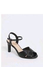  Black Ladies Sandals, Size 7 with Heels.    Occasion/Wedding