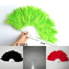 Elegant Feather Fan for Burlesque Stage Performances and Costume Accessories