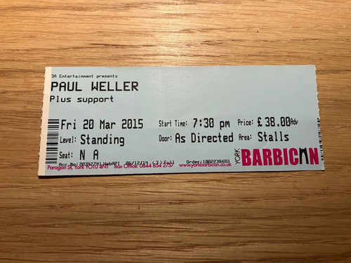 Used paul weller - paul, barbican