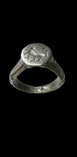 Medieval Silver Ring 13th -15th. Century Ad.
