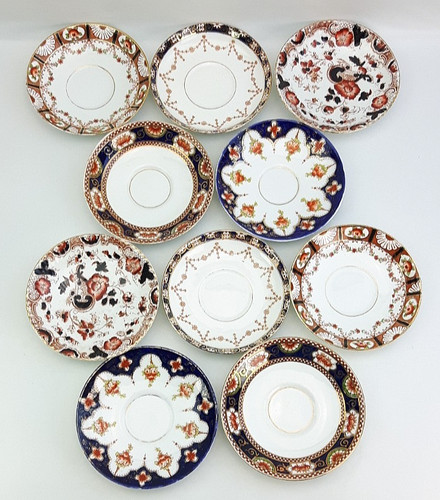 10x vintage imari - vintage, coloured