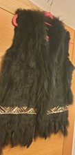 New Real Fur Black Vest Gilet Super Soft And Light Large Xl Up To Uk 14 Was £160