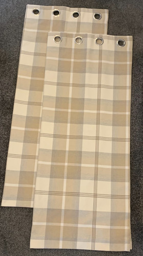 Dunelm highland check - check, eyelet
