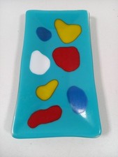 Vintage Coloured Glass Art Dish