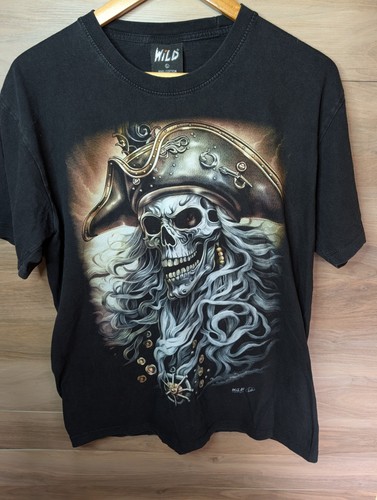 Wild pirate skull shirt mens - skull,