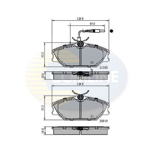 Brake pads set - for, renault
