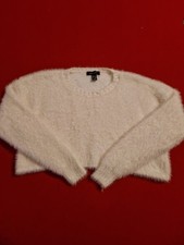 Woman's White Fluffy Short