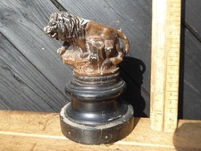 Vintage Spelter Lion Figure on