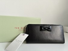 TED BAKER TBEYLA Bow Detail Zip Around Purse  leather NEW WITH TAGS