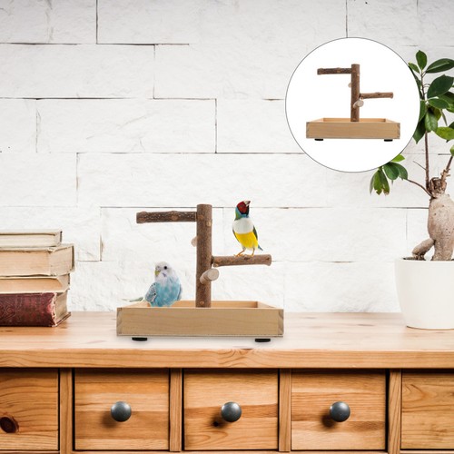 Portable wooden bird - bird, perch