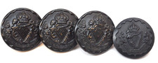 WW2 Era ~ Royal Ulster Rifles ~ RUR ~ 4 K/C Buttons ~ Firmin