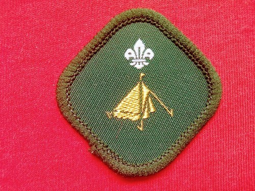 Vintage camper scout badge - vintage,