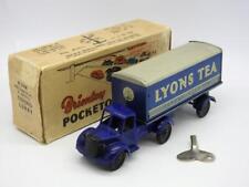 WELLS BRIMTOY POCKETOYS BOXED 1950s TINPLATE CLOCKWORK LYONS TEA LORRY + KEY