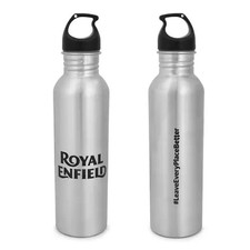 Royal Enfield STAINLESS STEEL WATER BOTTLE-BRUSHED SILVER  durable, lightweight