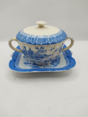 Willow pattern sugar bowl and - willow,